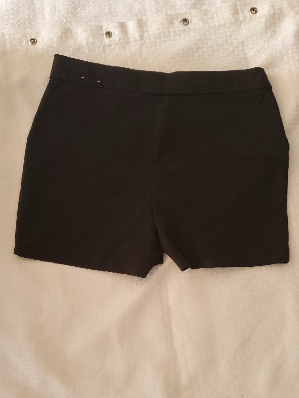 Nicole Miller Black High-Waist Shorts with Gold-Tone Grommets - Picture 7 of 10